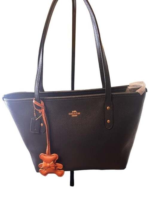 Coach Handbags - Coach Crossgrain Leather City Zip Tote Handbag Midnight Blue
